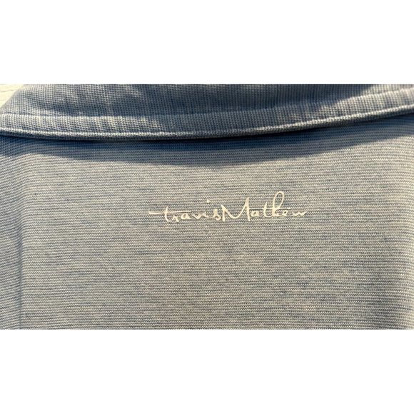 Travis Mathew Golf Polo Shirt size Medium, Gray Blue, Pima Cotton Blend - Picture 5 of 5